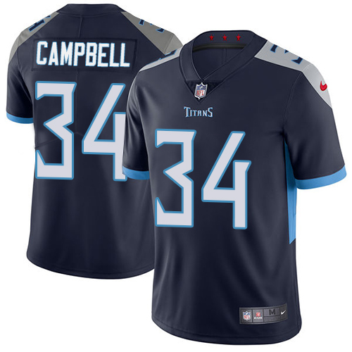 Nike Titans #34 Earl Campbell Navy Blue Alternate Men's Stitched NFL Vapor Untouchable Limited Jersey